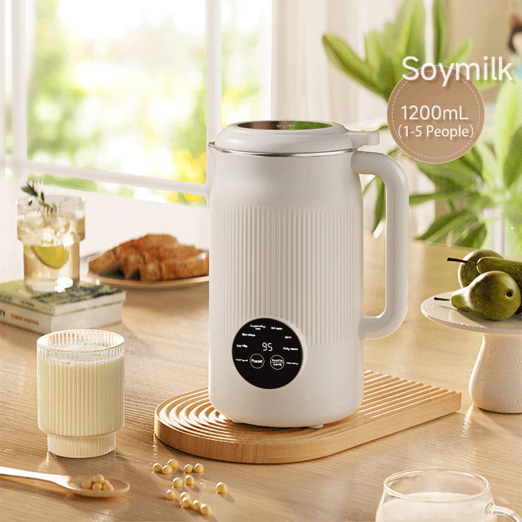 Soy milk maker pouring fresh milk