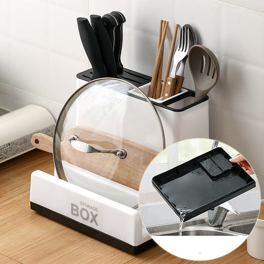 Kitchen knife and tableware storage rack