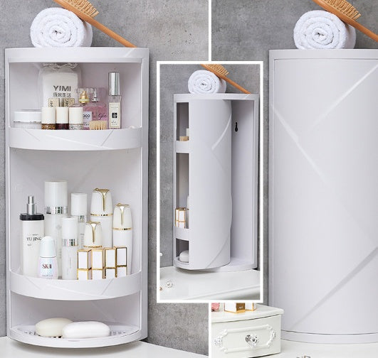 Punch-free triangle corner shelf mounted on wall