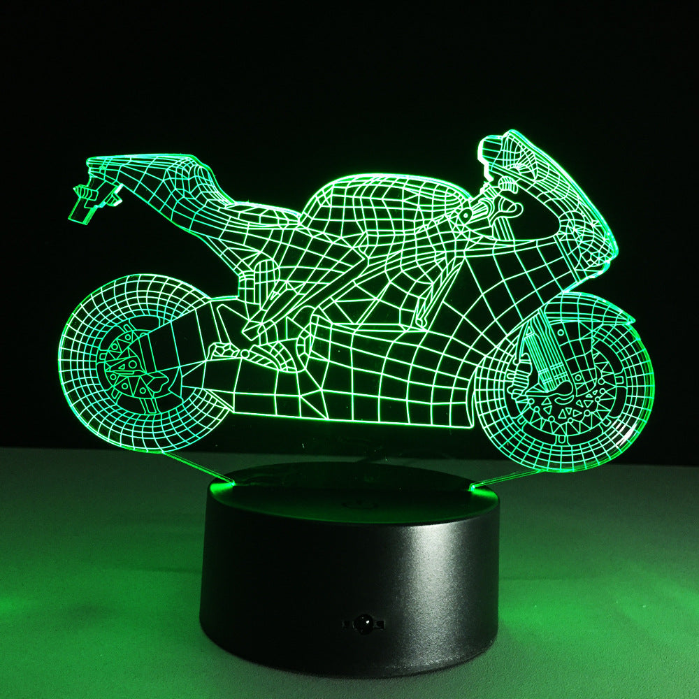 Motorcycle-style LED desk lamp