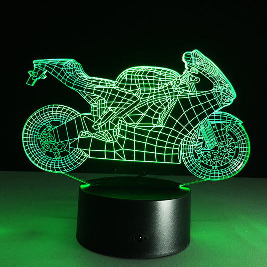 Motorcycle-style LED desk lamp