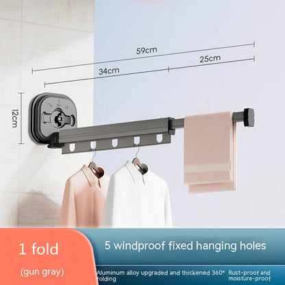 Suction cup folding drying rack folded flat
