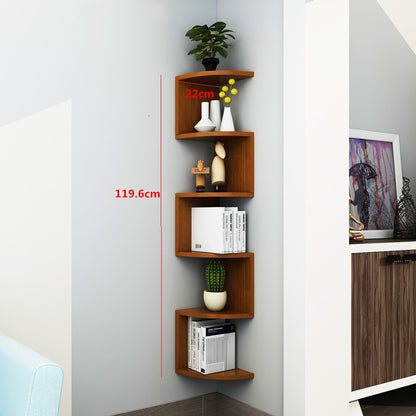 3-tier corner shelf white finish