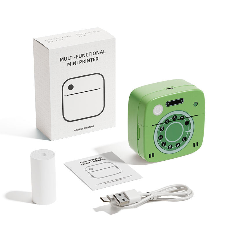 Mini label printer pink bear design