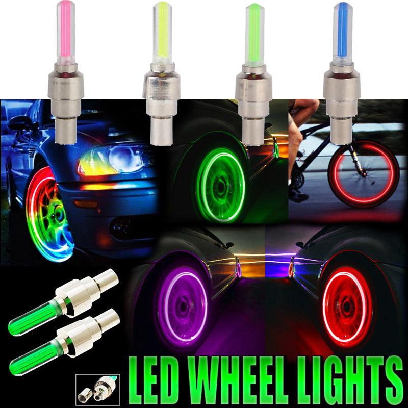 LED wheel valve lights for cars and bikes