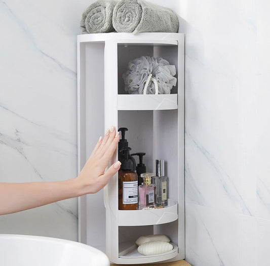Triangle corner shelf installation view