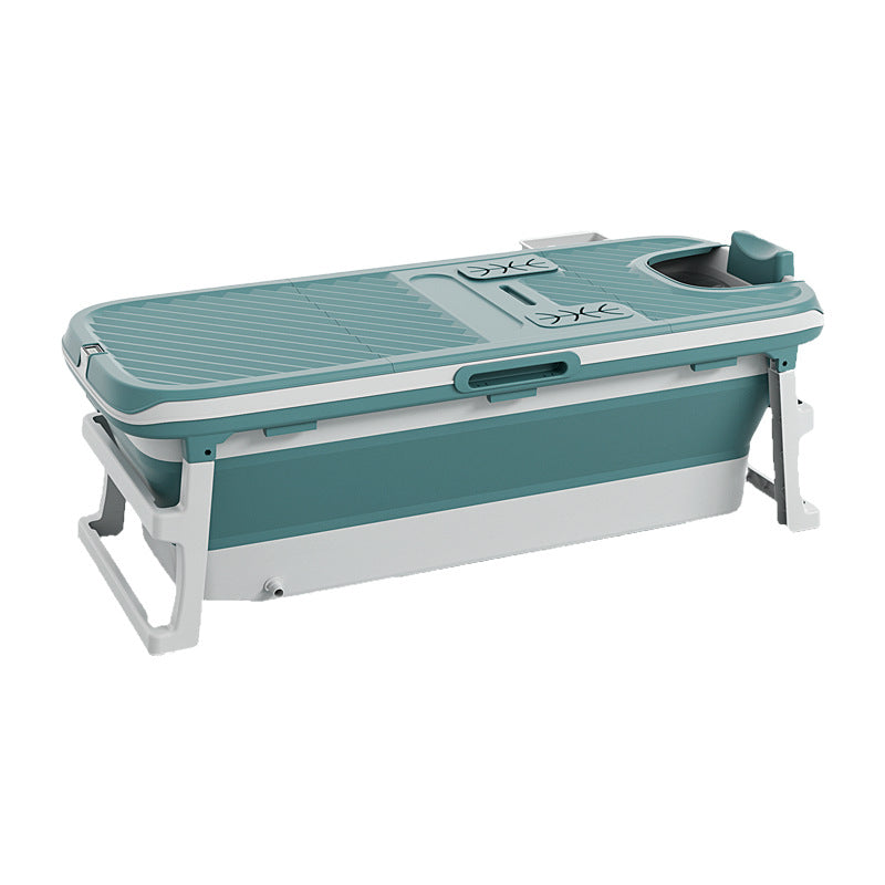 Foldable bathtub with lid cover