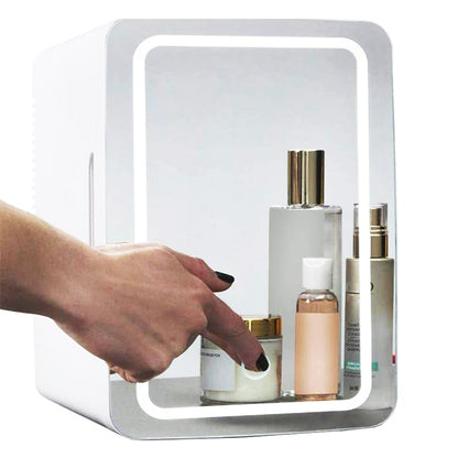 Mini portable skincare and cosmetics fridge