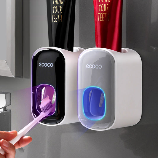Automatic wall-mounted toothpaste dispenser