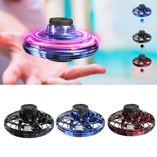 LED UFO spinner fidget toy with colorful lights