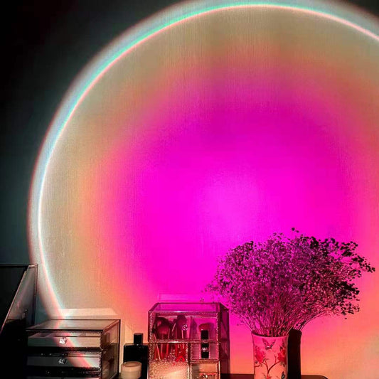 Rechargeable sunset projection lamp