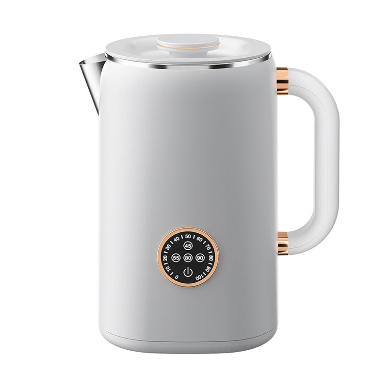 Electric kettle pouring hot water