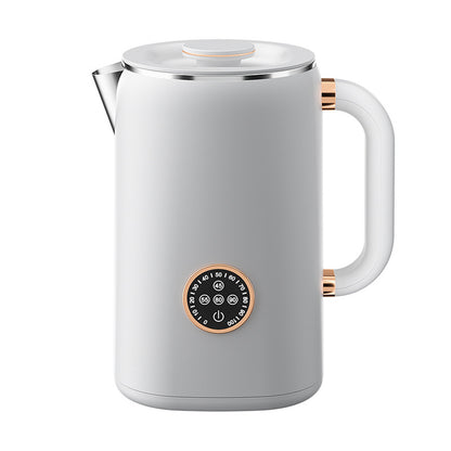 Electric kettle pouring hot water