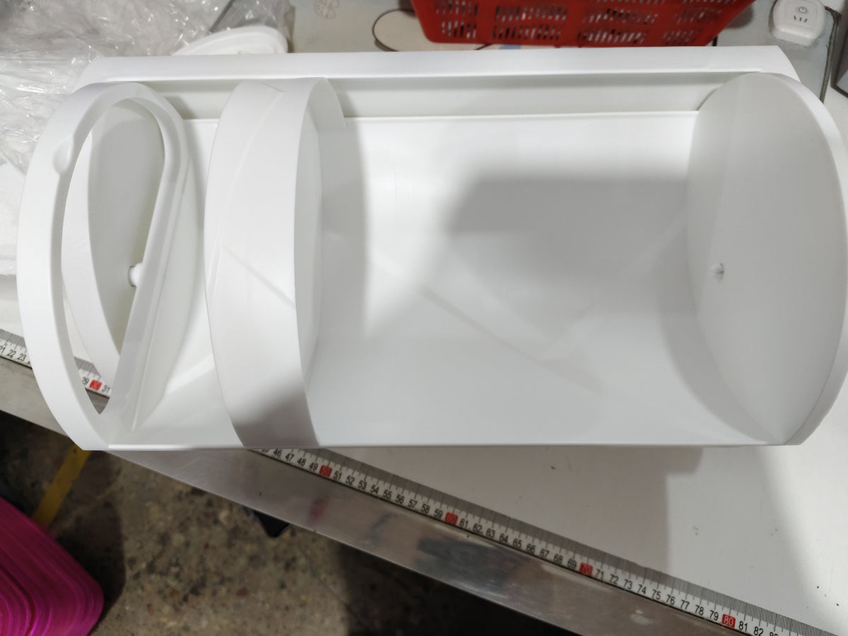 Triangle corner shelf in bathroom