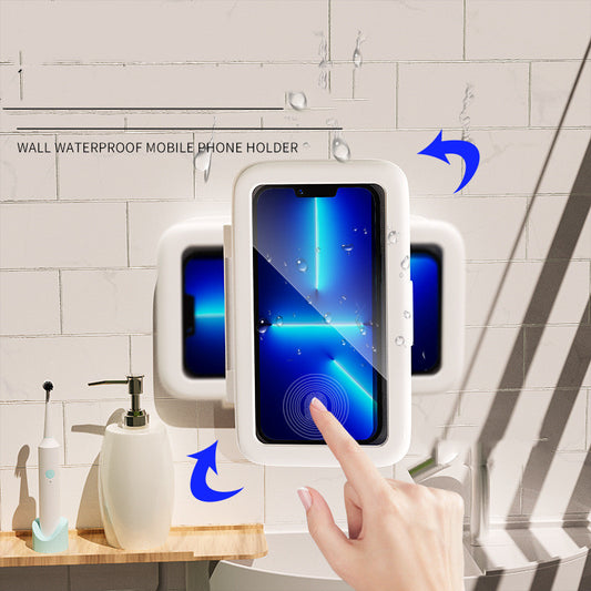 Waterproof shower phone holder case