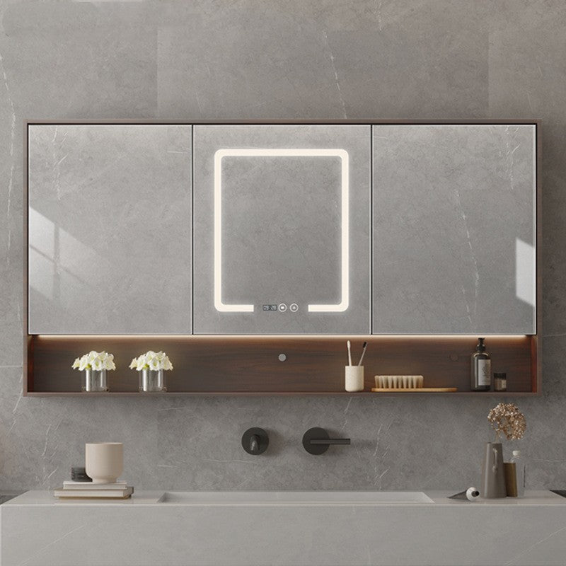 LED smart bathroom mirror cabinet with anti-fog technology