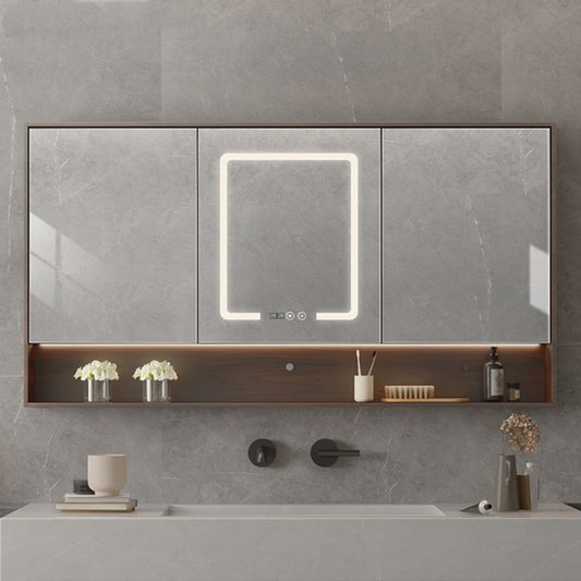 LED smart bathroom mirror cabinet with anti-fog technology