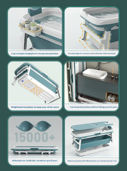 Foldable Temperature-Sensing Bathtub