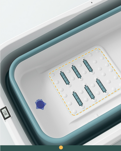 Foldable Temperature-Sensing Bathtub