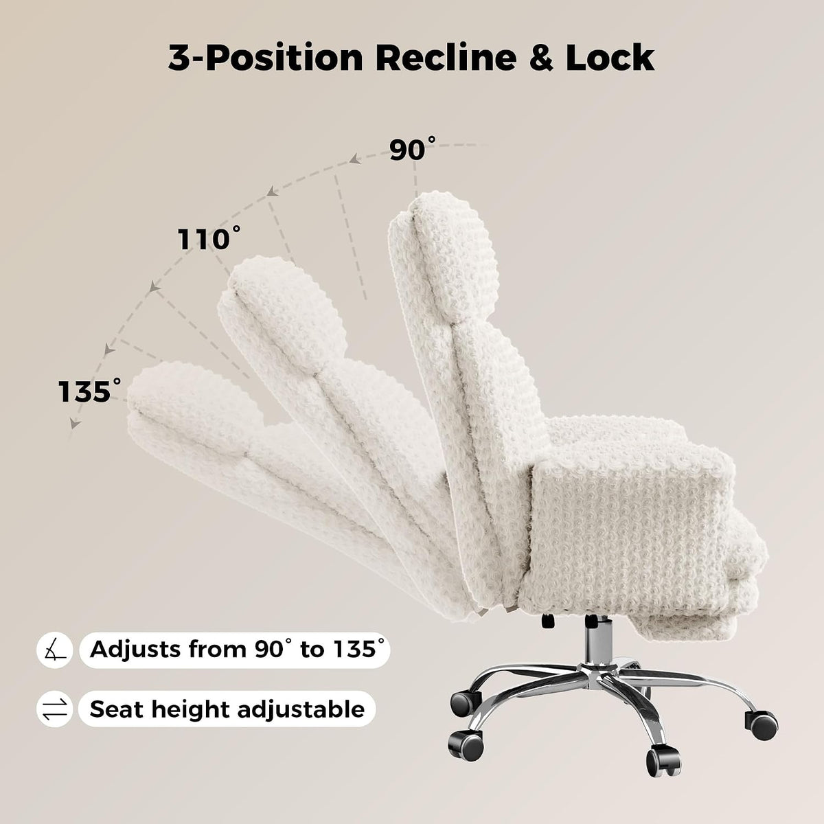 Reclining office chair galaxy blue color