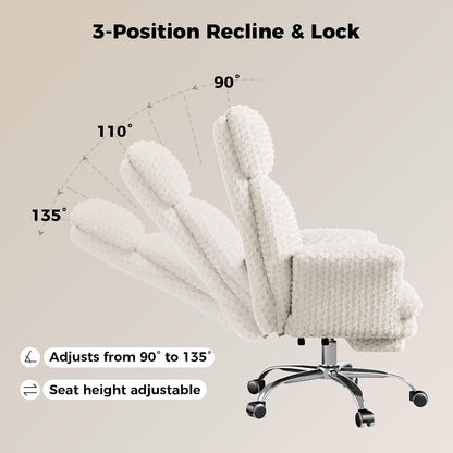 Reclining office chair galaxy blue color