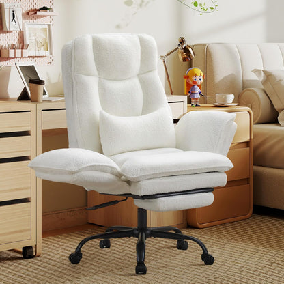 Reclining office chair white color option