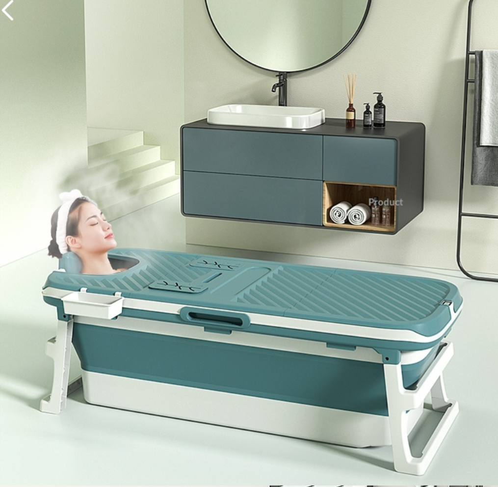 Foldable Temperature-Sensing Bathtub