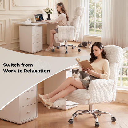 Reclining office chair side view