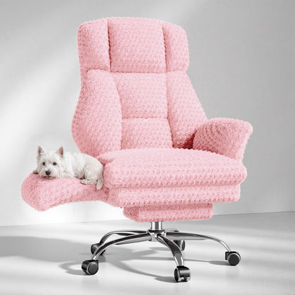 Reclining office chair rose pink color