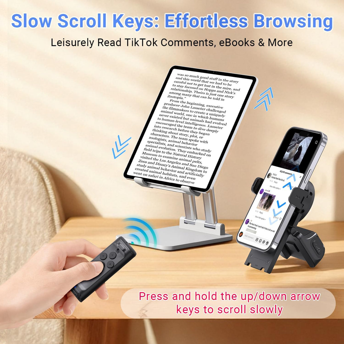 Bluetooth scrolling remote packaging
