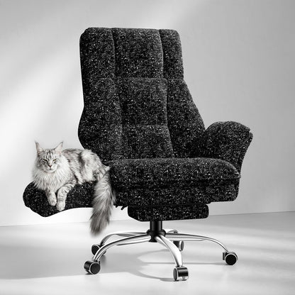 Reclining office chair full recline position
